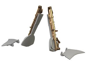 Bf 109K-4 undercarriage legs BRONZE (for Eduard) (Plastic model)