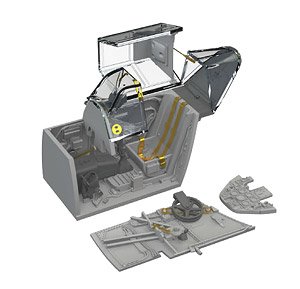 Bf 109G-4 cockpit (for Eduard) (Plastic model)