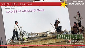 LADIES OF MEKONG DELTA (2 Figures + Boat) (Plastic model)