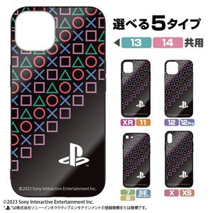 PlayStation 強化ガラスiPhoneケース for PlayStation Shapes Logo X・Xs共用 (キャラクターグッズ)