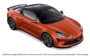 アルピーヌ A110 S パック エアロ 2022 ファイヤーオレンジ (ミニカー)