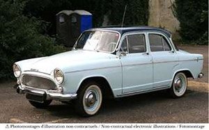 Simca Aronde 1962 Princess Gray / Black Roof (Diecast Car)