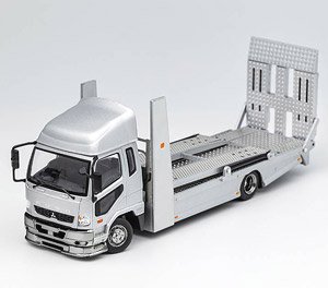 三菱FUSOトラック ダブルデッカートレーラー シルバー (ミニカー)