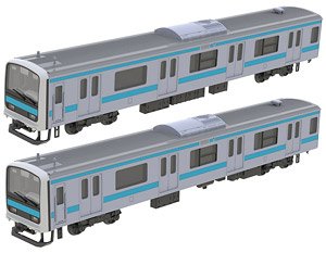 16番(HO) JR東日本 209系 直流電車タイプ (京浜東北色) 先頭車2両キット (クハ209・クハ208入り) (2両・組み立てキット) (鉄道模型)