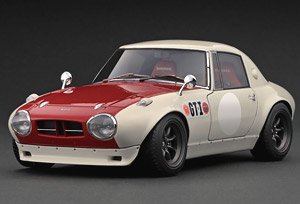 Toyota Sports 800 NOB Hachi Ver White/Red (ミニカー)