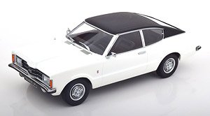 Ford Taunus GT Coupe with Vinyl Roof 1971 White / Flatblack (Diecast Car)