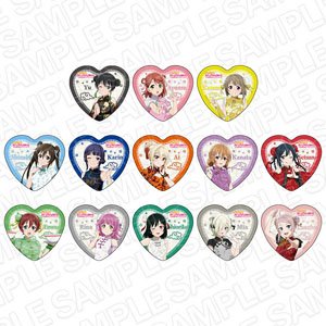 ラブライブ！虹ヶ咲学園スクールアイドル同好会 ハート型カンバッジ チャイナ服 ver (13個セット) (キャラクターグッズ)