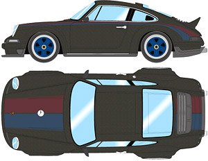 Singer 911 DLS 2022 ビジブルカーボン / ストライプ (ミニカー)