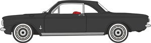 (HO) シボレー コルベア クーペ 1963 タキシードブラック (鉄道模型)