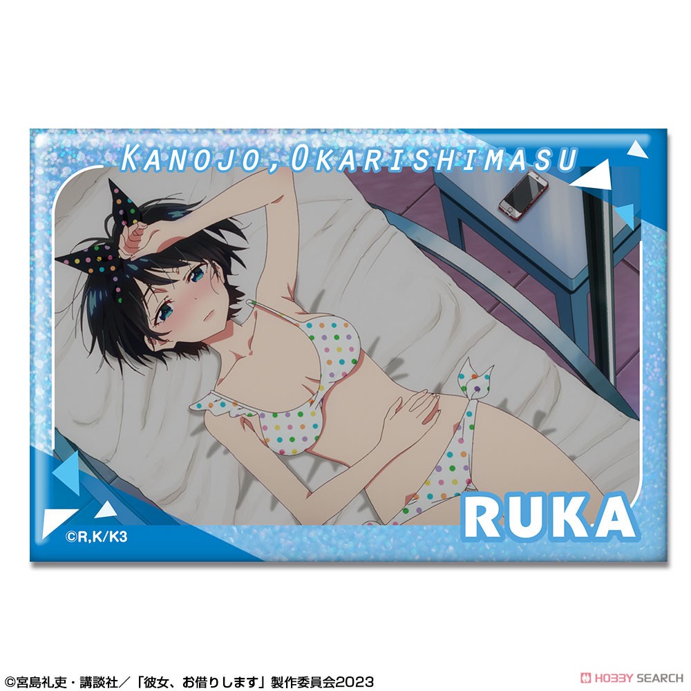 彼女、お借りします ホログラム缶バッジ Ver.2 デザイン10 (更科瑠夏/A) (キャラクターグッズ) 商品画像1