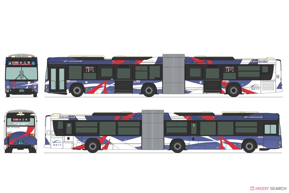 The Bus Collection Kawasaki Tsurumi Rinko Bus `KAWASAKI BRT` Articulated Bus (Model Train) Other picture1