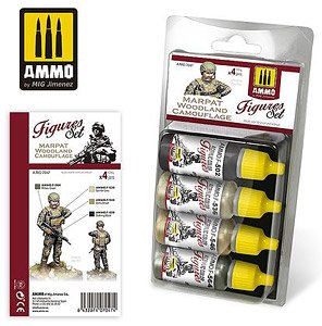 米海兵隊 MARPAT 森林迷彩 フィギュア用カラーセット (塗料)