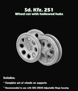 Sd.Kfz.251転輪セット (凹型ハブ) (プラモデル)