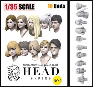 Accessories Head Series Modern Headset (Set of 10) (Plastic model)