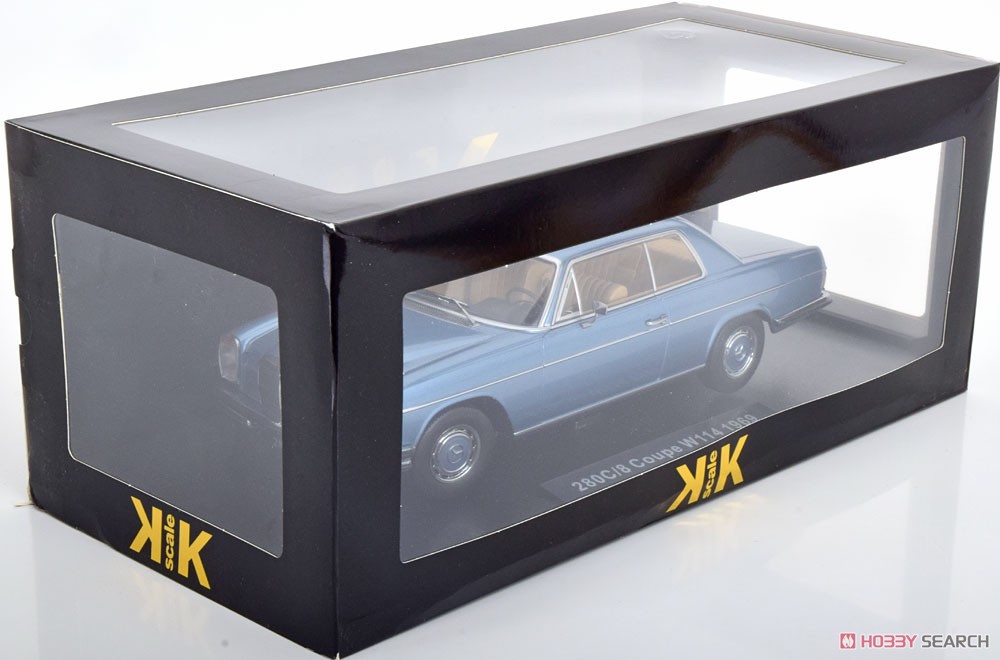 メルセデス 280C/8 クーペ W114 1969 ライトブルーメタリック (ミニカー) パッケージ1