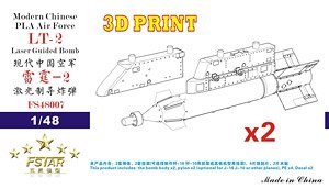 Modern Chinese PLA Air Force LT-2 Laser Guided Bomb with Pylons (2 Pices) 3D Printing (Plastic model)