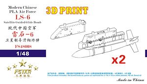 Modern Chinese PLA Air Force LS-6 Satellite Guided Glide Bomb with Pylons (2 Pices) 3D Printing (Plastic model)