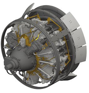 FM-1 engine PRINT (for Eduard) (Plastic model)