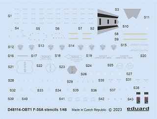 F-35A stencils (for Tamiya) (Decal)