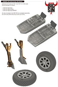 F6F undercarriage Big Sin Parts Set (for Eduard) (Plastic model)