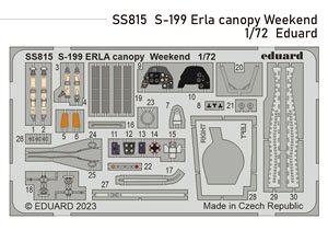 S-199 Erla canopy Weekend Edition Zoom Etched Parts (for Eduard) (Plastic model)