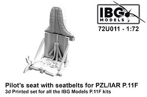 Pilot`s seat with seatbelts for PZL/IAR P.11F (Plastic model)