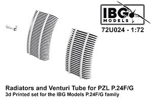 Radiators and Venturi Tube for PZL P.24F/G (Plastic model)