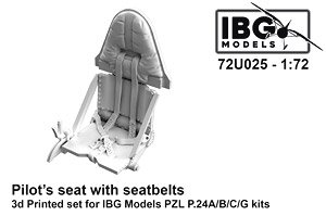 Pilot`s seat with seatbelts for PZL (Plastic model)