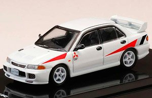 三菱 ランサー RS EVOLUTION III ラリーストライプ スコーティアホワイト (ミニカー)