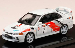 Mitsubishi Lancer GSR EVOLUTION IV GR.A Rally Graphic Scortia White (Diecast Car)