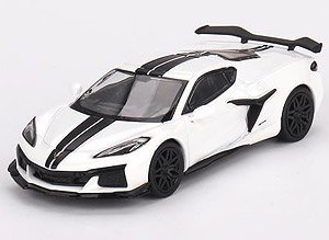 シボレー コルベット Z06 2023 アーティックホワイト (左ハンドル) (ミニカー)