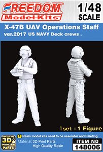 X-47B UAV Operations Staff Ver.2017 U.S. Navy Deck Crews (Plastic model)