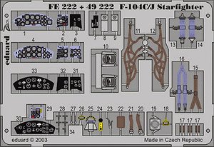 F-104C ズームエッチングパーツ (ハセガワ用) ※F-104Jにも適合 (プラモデル)