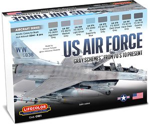 現用 アメリカ空軍カラー グレー系迷彩 1970年代-現在 (塗料)
