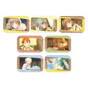 トレーディングメモリーズスクエア缶バッジ アニメ『ライザのアトリエ ～常闇の女王と秘密の隠れ家～』 (7個セット) (キャラクターグッズ)