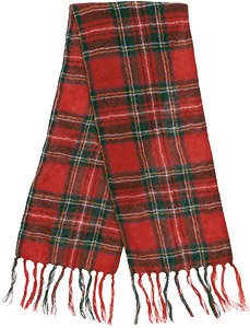 AZO2 Traditional Check Stole (Red) (Fashion Doll)