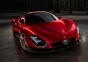 Alfa Romeo 33 Stradale Launch Edition Red Villa D`Este (Diecast Car)