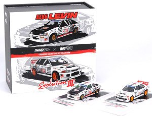 Toyota Corolla AE86 Levin & Mitsubishi Lancer Evolution III `TRACKERZ RACING` Box Set (Diecast Car)