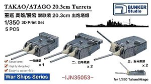 Takao/Atago 20.3cm Tueeets (Set of 5) (Plastic model)