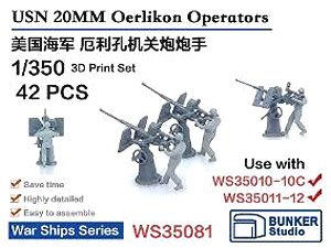 USN 20mm Oerlikon Operators (Plastic model)