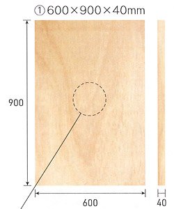 タケダ 模型用ベニヤベースボード (サイズ：600×900×40mm) (1枚入) (鉄道模型)