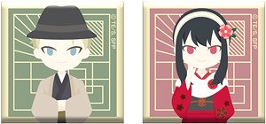 Spy x Family Square Can Badge (Set of 2) Kimono Loid & Yor (Anime Toy)