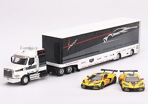 Corvette Racing C8.R Racing Transporter Set U.S.Exclusive (Diecast Car)