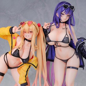 Yuna & Sayuri - 2 Figure Set w/Special Base Illustration by Biya & K Pring (PVC Figure)