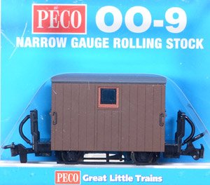 (OO-9) GR-580UB Quarryman 2 Balcony Brake Coach Unlettered Brown (Model Train)