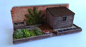 (OO・HO) リンゴの木のある小さな庭 (完成品) 【CG258】 (鉄道模型)