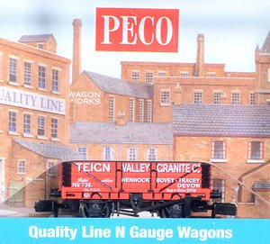 NR-5005P 5 Plank Wagon 9ft Wheelbase Teign Valley Granite (Model Train)