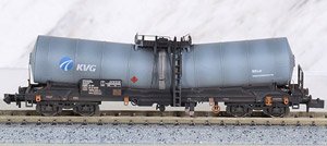 MU-N-G32062 (N) Zafns形タンク貨車(グレー) KVG Gealtert (ウェザリング) ★外国形モデル (鉄道模型)