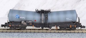 MU-N-G32062 (N) Zafns Type Tank Wagon (Gray) KVG Gealtert (Weathered) (Model Train)