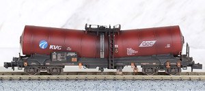 MU-N-G32064 (N) Zafns形タンク貨車(茶) dec KVG Gealtert (ウェザリング) ★外国形モデル (鉄道模型)